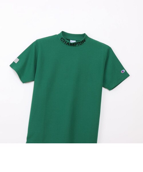 新品タグ付き　アルチビオ　ゴルフウェア　モックネックシャツ　王冠　立体ロゴ チャンピオン（CHAMPION）ゴルフウェア 吸汗速乾 半袖 モックネック