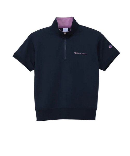 チャンピオン（CHAMPION）ゴルフウェア 速乾 テリー 半袖 ハーフジップ