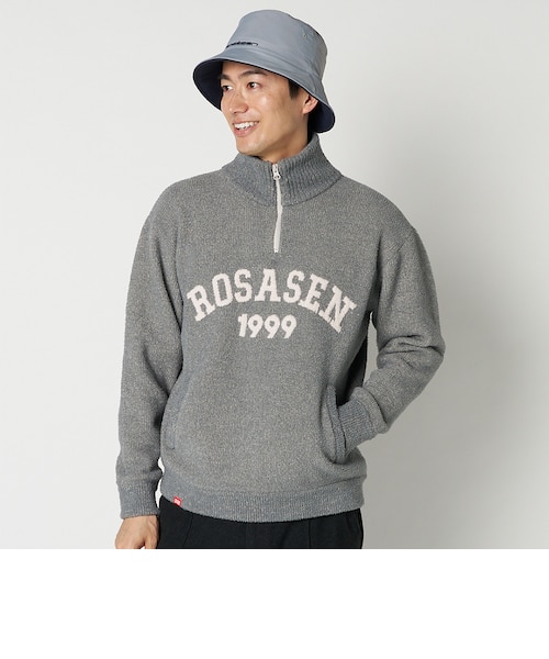 ロサーセン（ROSASEN）ゴルフウェア ハーフジップロゴニット 044-16013