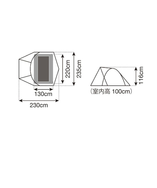 スノーピーク（snow peak）テント 一人用 2人用 ミニッツドーム SSD