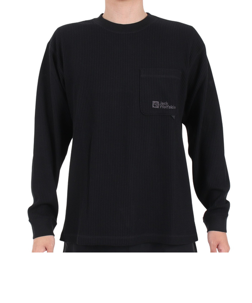 ブラック 長袖カットソー サイズ3 BLACK by VANQUISH（ブラックバイバンキッシュ） クルーネック Tシャツ