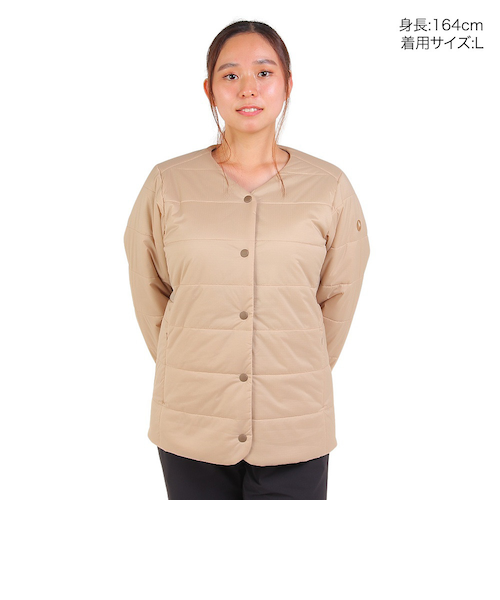 極美品 マーモット Marmot グレイシャリリー ノーカラージャケット L Marmot（マーモット） 【アウトレット】Marmot ウィメンズグレイシャー