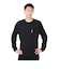 クリフメイヤー（KRIFF MAYER）ワンポイント シンプル 長袖Tシャツ キャンプラビットロンT ミニ刺繍 2337808-19:BLACK ブラック ユ…
