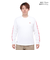 チャムス（CHUMS）高耐久 長袖Tシャツ ロンT HWYCロングスリーブTシャツ CH01-2276-W014 ホワイト 綿100 袖ロゴ