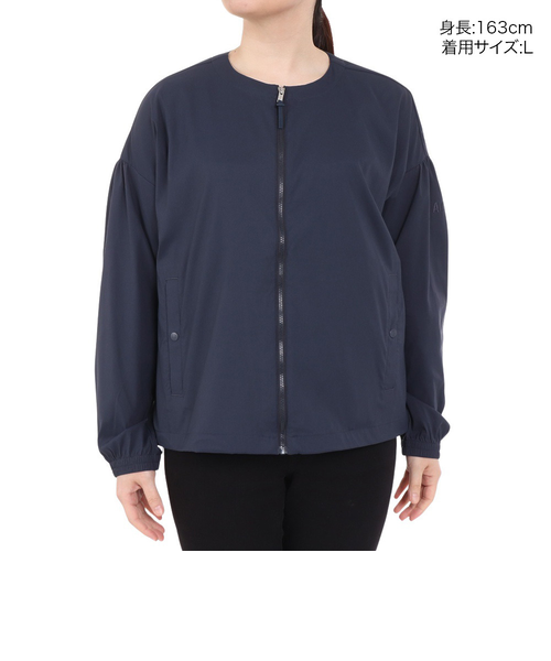 ジャケット・アウター ribbon gather lib blouson ストレッチリバータフタスプリングコート(その他のコート