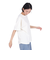 クリフメイヤー（KRIFF MAYER）接触冷感 吸水速乾 半袖 ウェットプロテクト Aライン Tシャツ 花 2347881LX:5:OFF オフホワイト