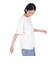 クリフメイヤー（KRIFF MAYER）接触冷感 吸水速乾 半袖 ウェットプロテクト Aライン Tシャツ 花 2347881LX:5:OFF オフホワイト