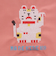 アミナ（amina）交差縫い巾着 ショルダー バッグ 7CRP4202 PK NEKO