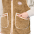 クリフメイヤー（KRIFF MAYER）ボア ベスト ノーカラーシャギーボアベスト 2414412L 20 BEIGE ベージュ レイヤードコーデ