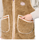 クリフメイヤー（KRIFF MAYER）ボア ベスト ノーカラーシャギーボアベスト 2414412L 20 BEIGE ベージュ レイヤードコーデ