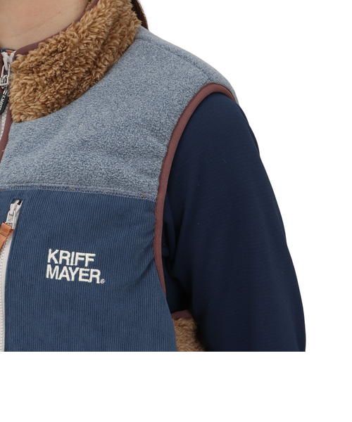 030 KRIFF MAYER ボア　フリース　ベスト　クレイジーパターン KRIFF MAYER クリフメイヤー シャギーボア フリースベスト