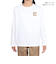 ザ・ノース・フェイス（THE NORTH FACE）ロングスリーブ スモールスクエアロゴ 長袖Tシャツ NTJ32357 WH