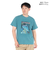 チャムス（CHUMS）半袖Tシャツ チャムススターハリケーンTシャツ CH01-2529-T041 ターコイズ 綿100 ピグメント加工