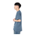 ゴースローキャラバン（GOSLOWCARAVAN）DOMDOM×GSC びたびたバターフィッシュ猫 半袖Tシャツ 341962 BLU ブルー