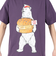 ゴースローキャラバン（GOSLOWCARAVAN）DOMDOM×GSC 手作り厚焼きたまごバーガークマ Tシャツ 341961 VLT バイオレット