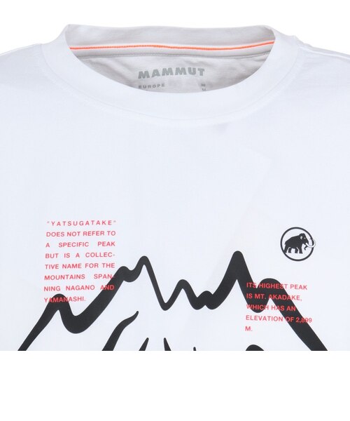 マムート(MAMMUT)半袖Tシャツ QD ヤツガタケ プリント Tシャツ マムート(MAMMUT)半袖Tシャツ QD ヤツガタケ プリント Tシャツ