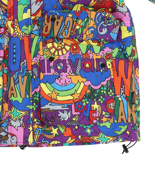 ゴースローキャラバン（GOSLOWCARAVAN）2レイヤー 総柄プリント フード