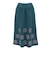 ゴースローキャラバン（GOSLOWCARAVAN）ダンボールニット ペイズリー刺繍スカート 360203 BLU
