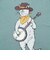 ゴースローキャラバン（GOSLOWCARAVAN）USA COTTON バンジョー猫 半袖Tシャツ 361910 GRN