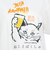 ゴースローキャラバン（GOSLOWCARAVAN）RAY綿 猫と麦酒 半袖Tシャツ 猫生乾杯 362616 WHT