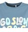 ゴースローキャラバン（GOSLOWCARAVAN）シリコンバイオ ヒッピーロゴ ゆったり 半袖Tシャツ 366107 BLU