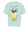 ゴースローキャラバン（GOSLOWCARAVAN）RAY綿 猫と麦酒 半袖Tシャツ 麦酒風呂 362617 MNT