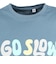 ゴースローキャラバン（GOSLOWCARAVAN）シリコンバイオ ヒッピーロゴ ゆったり 半袖Tシャツ 366107 BLU