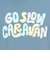 ゴースローキャラバン（GOSLOWCARAVAN）シリコンバイオ ヒッピーロゴ ゆったり 半袖Tシャツ 366107 BLU