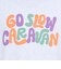 ゴースローキャラバン（GOSLOWCARAVAN）シリコンバイオ ヒッピーロゴ ゆったり 半袖Tシャツ 366107 GRY