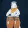 ゴースローキャラバン（GOSLOWCARAVAN）USA COTTON コンガクマ 半袖Tシャツ 361909 NAV