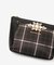 ビジューモチーフチェック柄ポーチ