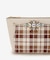 ビジューモチーフチェック柄ポーチ