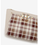 ビジューモチーフチェック柄ポーチ