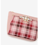 ビジューモチーフチェック柄ポーチ