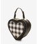 ハート型ショルダーバッグ(チェック)
