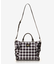 チェックフリルハンドバッグ（大）
