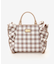 チェックフリルハンドバッグ（大）