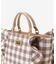 チェックフリルハンドバッグ（大）