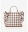 チェックフリルハンドバッグ（大）