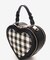 ギンガムチェックハート型ショルダーバッグ