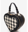 ギンガムチェックハート型ショルダーバッグ
