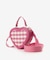 ギンガムチェックハート型ショルダーバッグ
