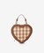 ギンガムチェックハート型ショルダーバッグ