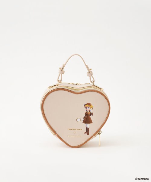 PRINCESS PEACH ★ビジューハート型ショルダーバッグ★ピーチ姫希少 PRINCESS PEACH ☆ビジューハート型ショルダーバッグ☆ピーチ姫希少