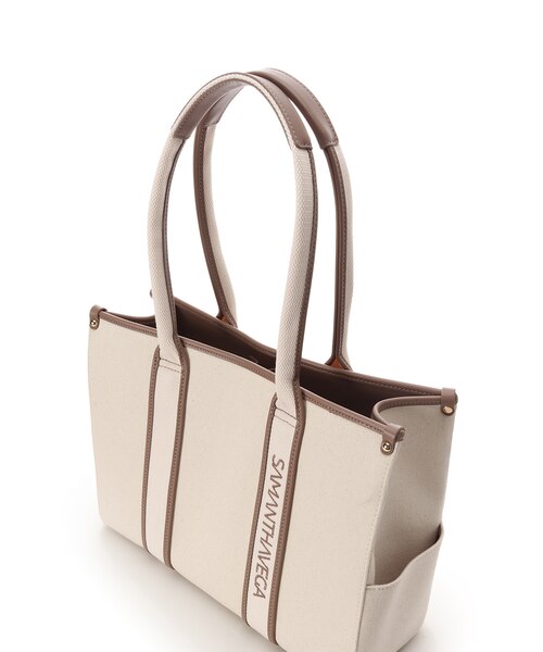 新色ロゴテープキャンバスA4トートバッグ｜サマンサベガの通販｜&mall