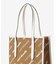 ロゴプリント麻トート