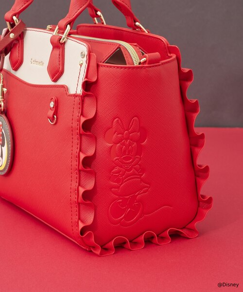 推し事バッグ》クリアポケット付きぬいぐるみバッグ「ミニーマウス