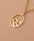 シンプルイニシャルバッグチャーム R