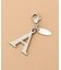 シルバーイニシャルファスナーチャーム A