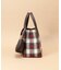 スクエアシェイプ チェック柄バッグ
